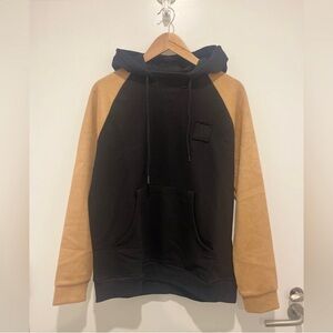 Men's Black and Tan Hoodie